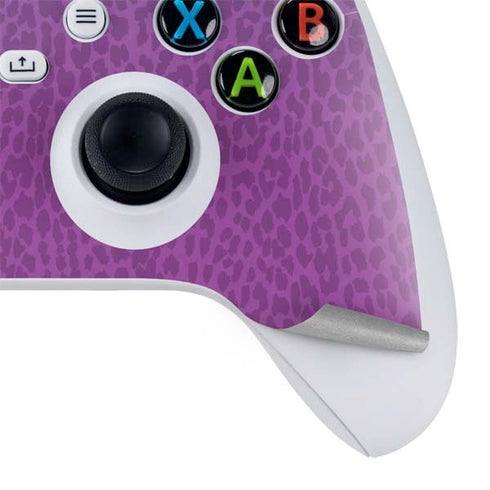Cheetah Print Purple and Blue Xbox Series S Controller Skin